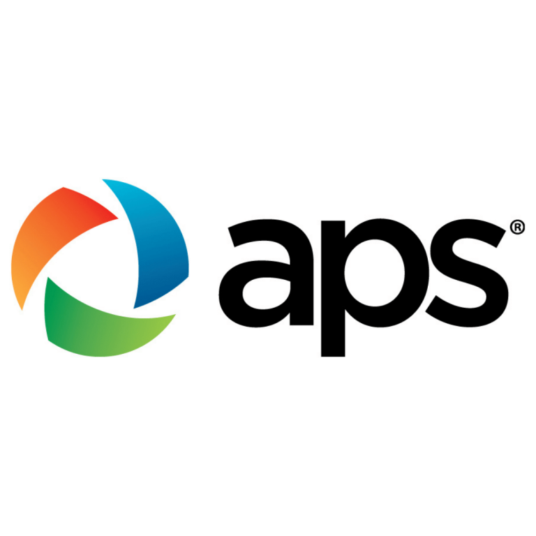The A P S logo.