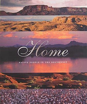 Book cover of Home Native People in the Southwest with images of different mountain ranges.