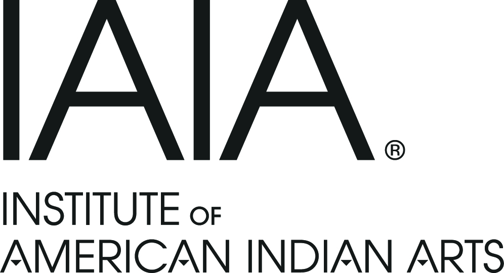 Logo of the Institute of American Indian Arts featuring the text "IAIA" in large letters with "Institute of American Indian Arts" beneath.