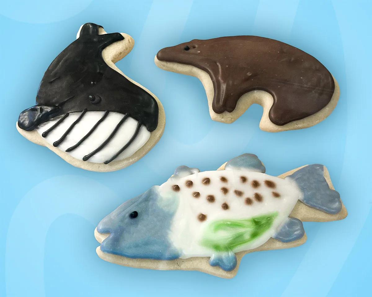 Alaska Native wildlife sugar cookies