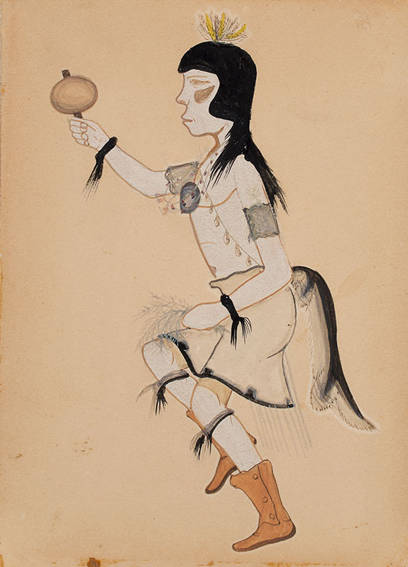 Drawing of a Pueblo Corn Dancer